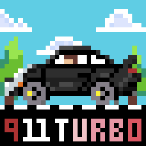 Animated 911 Turbo pixel artwork